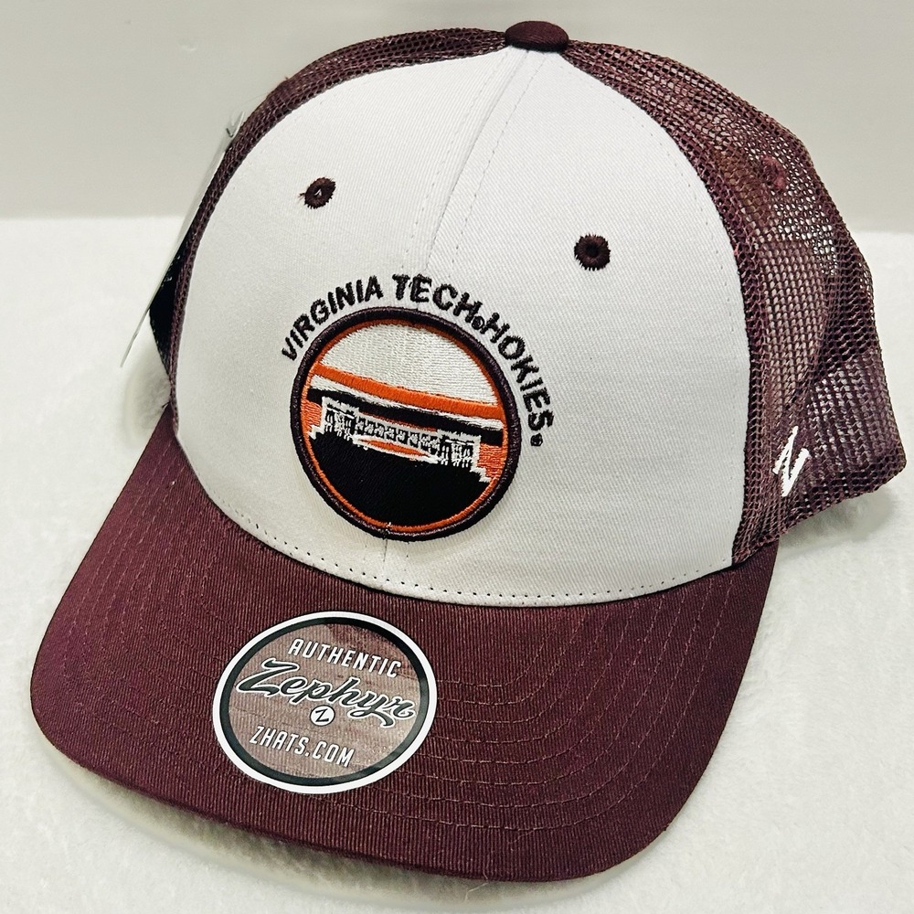 Zephyr Virginia Tech‎ Hokies Fan Focus Hat Cap Adjustable Snapback Maroon NCAA